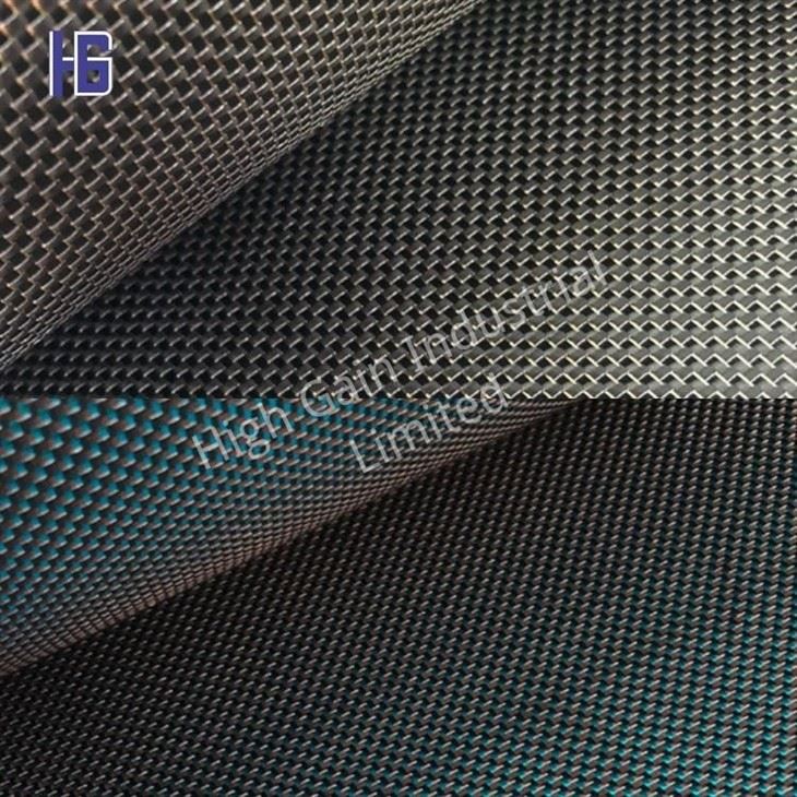 Carbon Fiber Glitter Fabric Blue